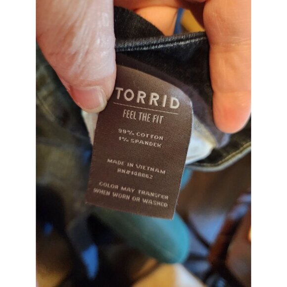 Torrid Mid Rise Plus Size 24XS Flare Wide Leg Vintage Stretch Feel The Fit - Picture 6 of 9